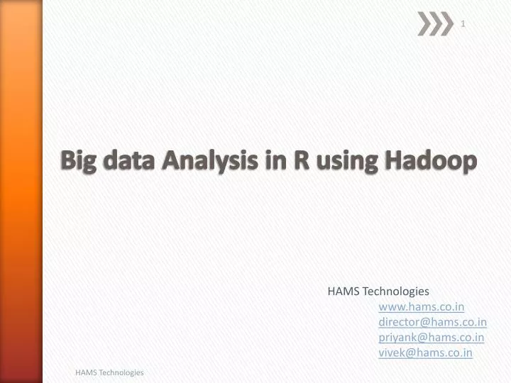PPT - Big data Analysis in R using Hadoop PowerPoint ...