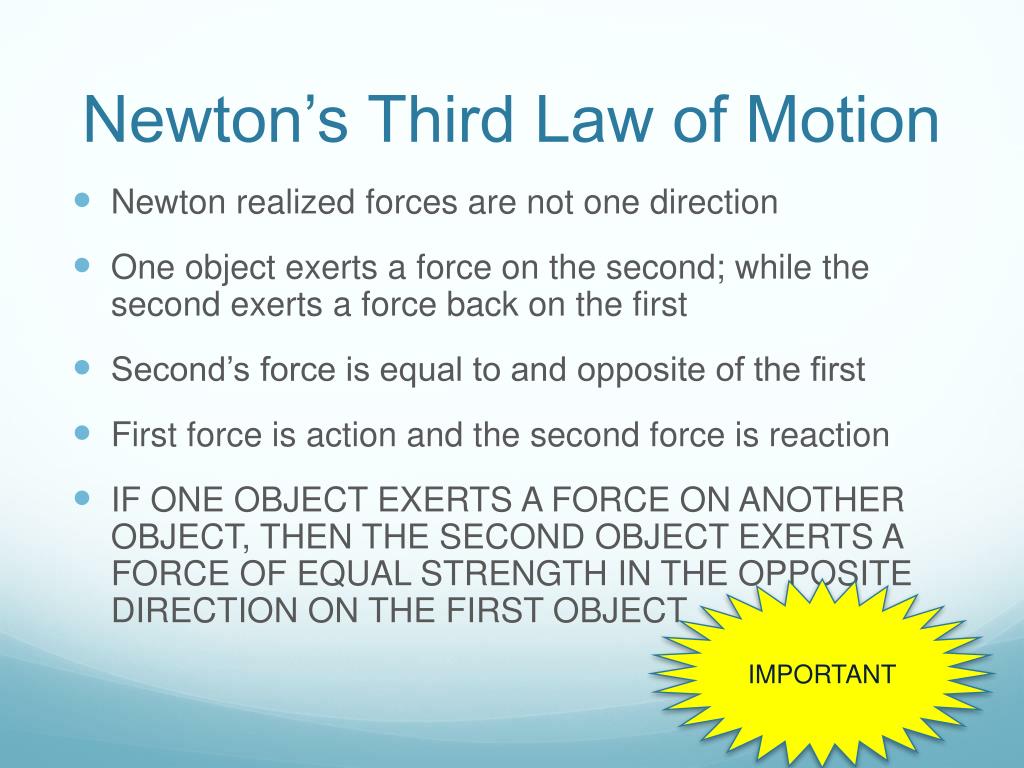 PPT - Newton’s Third Law of Motion PowerPoint Presentation, free ...