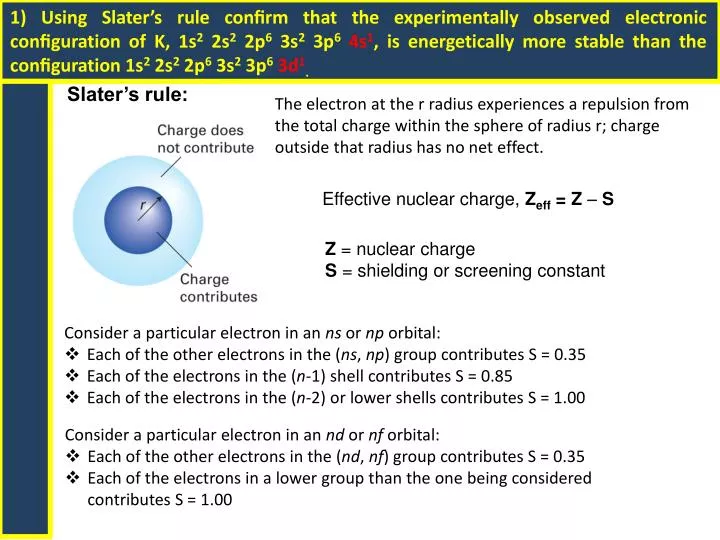 PPT - Effective nuclear charge, Z eff = Z S PowerPoint Presentation ...