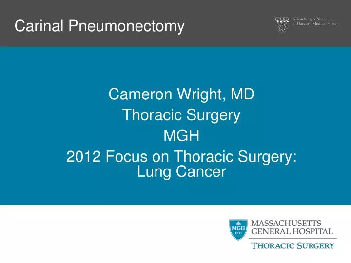 PPT - Carinal Pneumonectomy PowerPoint Presentation, free download - ID ...