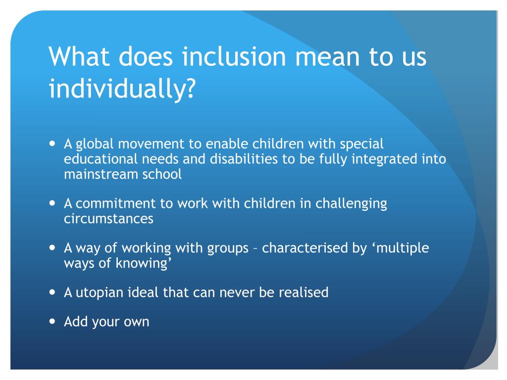 principle of inclusion meaning