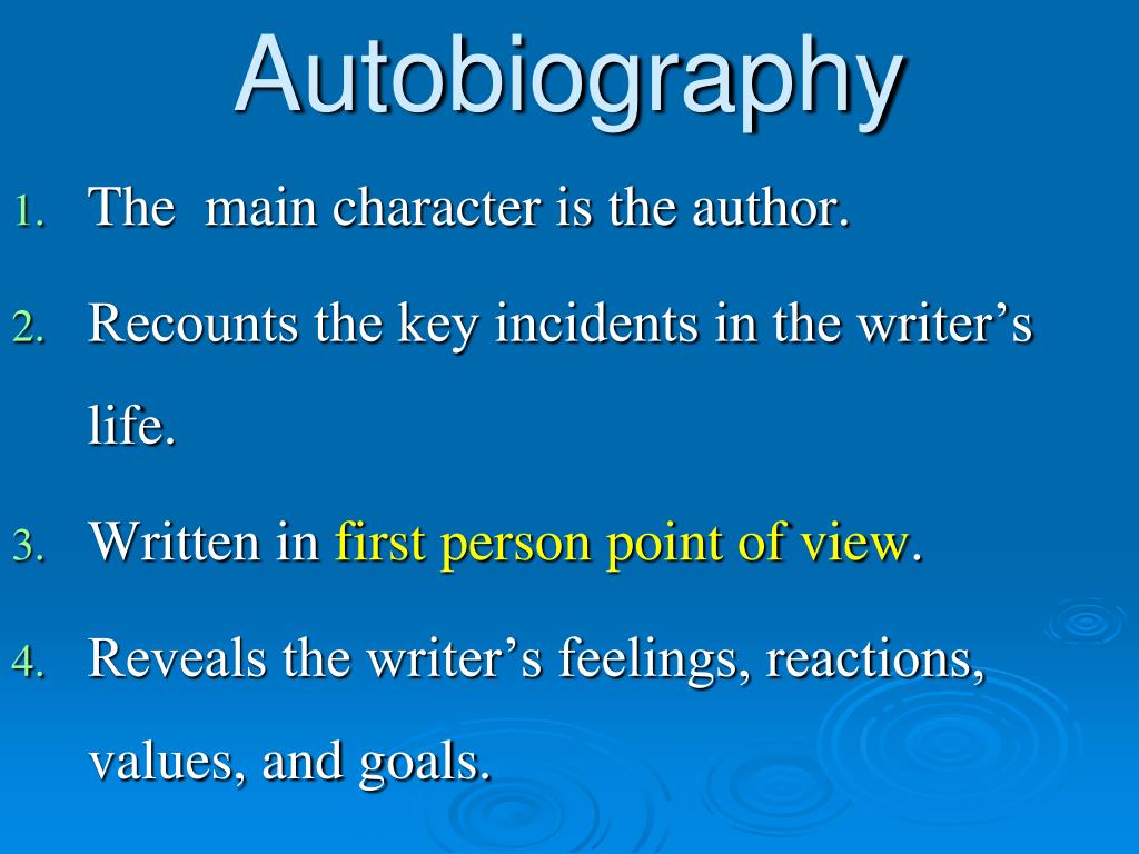 difference between biography and autobiography ppt