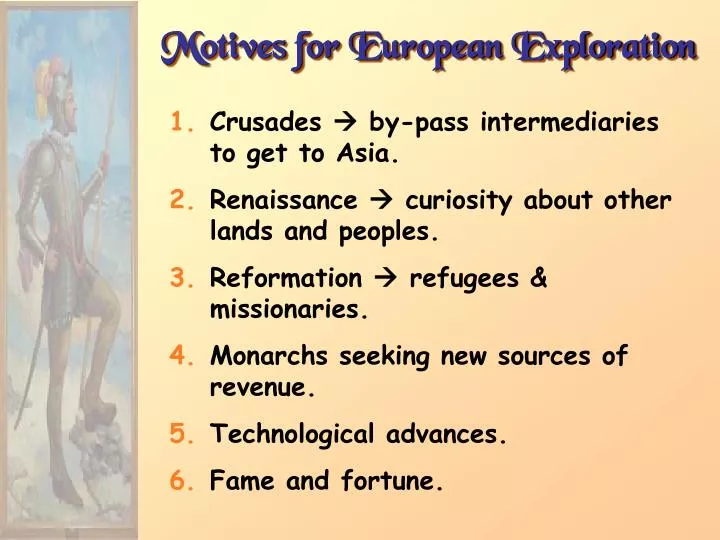 ppt motives for european exploration powerpoint reasons for european exploration