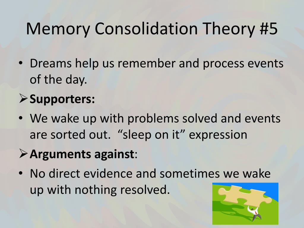 consolidation hypothesis psychology definition