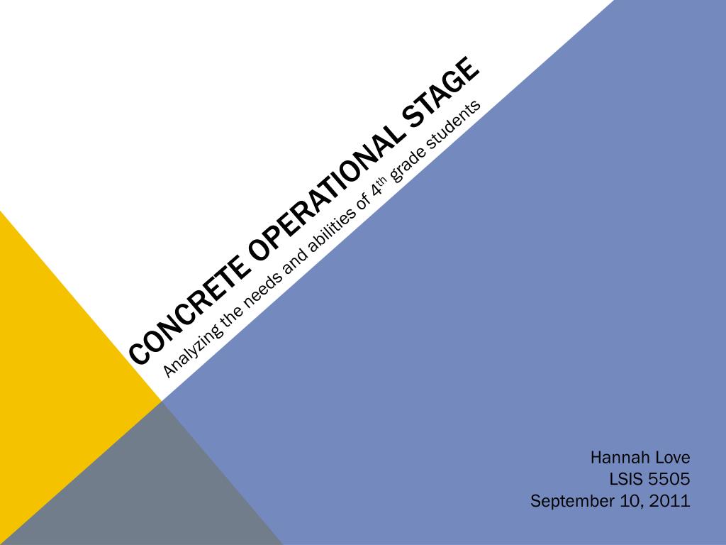 the concrete operational stage