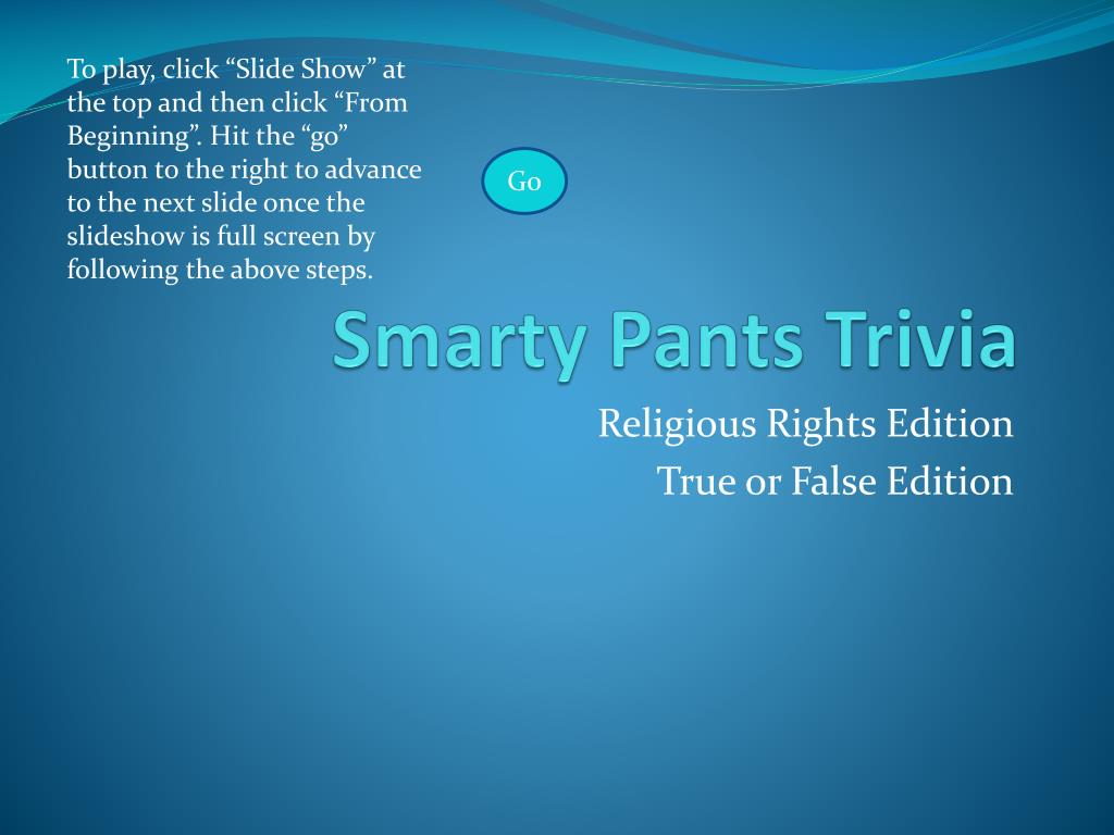 Ppt Smarty Pants Trivia Powerpoint Presentation Free Download Id 1964754