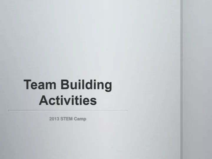 team building activities n.