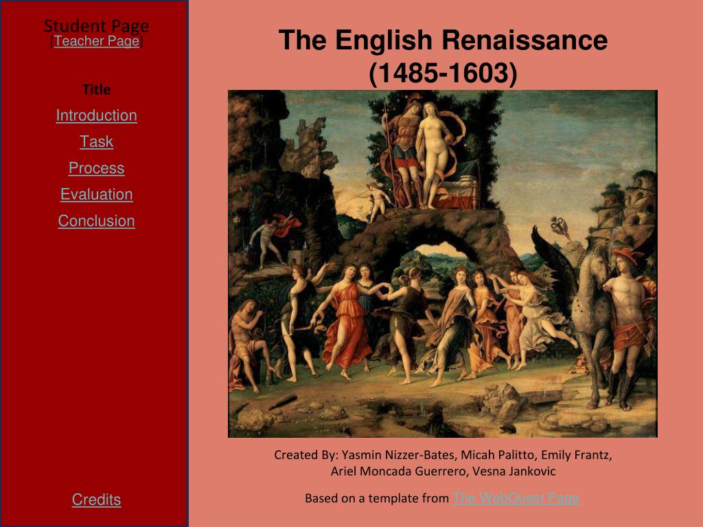 english renaissance presentation