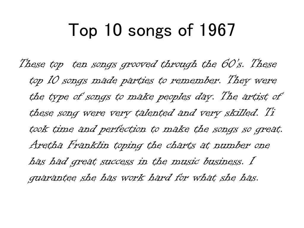 1967 Music Charts