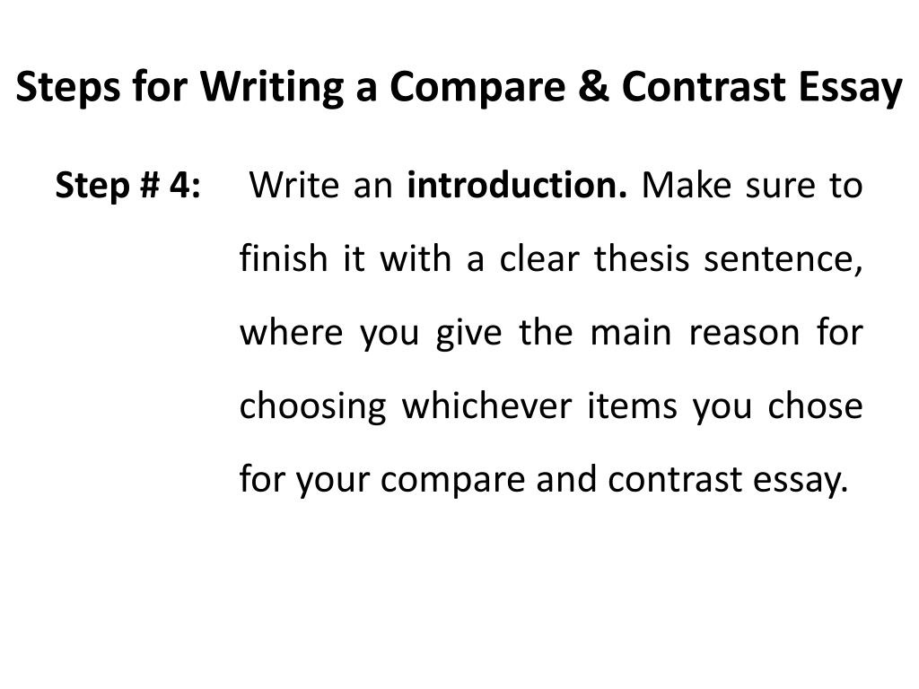 a compare and contrast essay