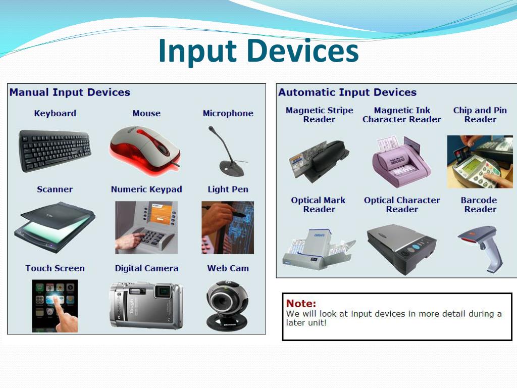 devices of the computer presentation