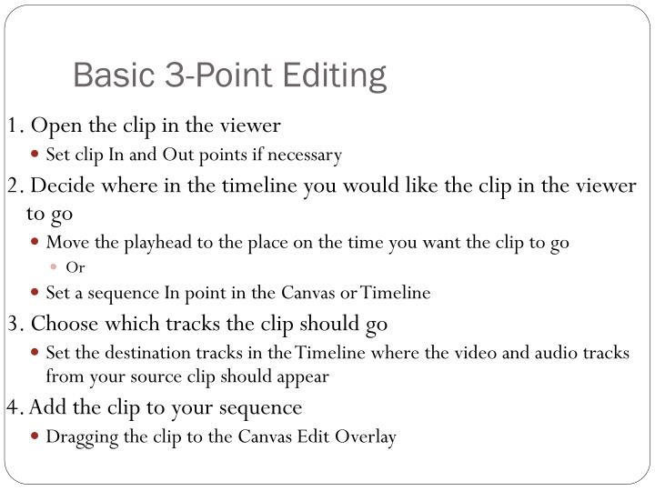 Image result for three point editing