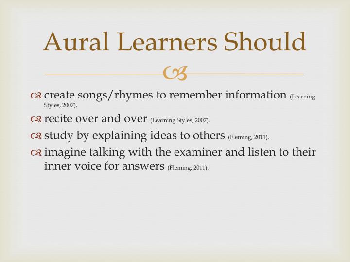 aural learning strategies