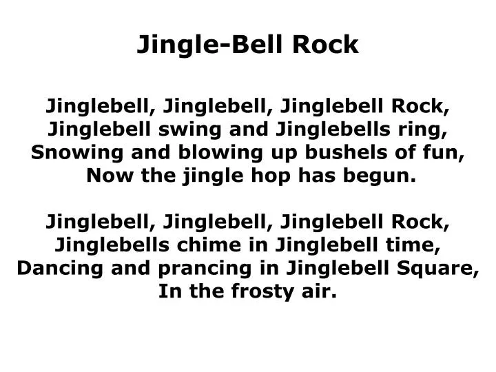 PPT JingleBell Rock PowerPoint Presentation, free download ID1967433