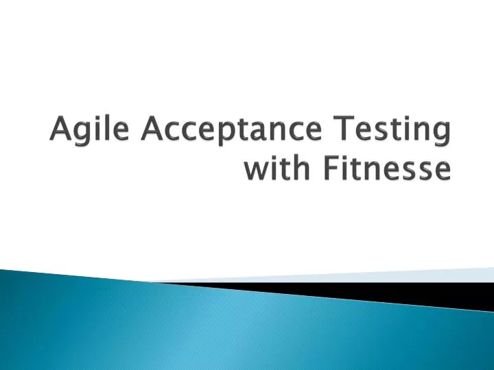 agile acceptance testing with fitnesse n.