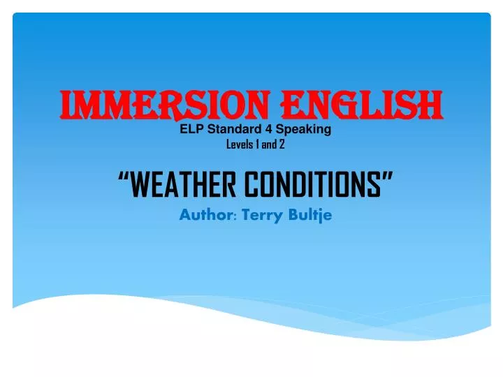 PPT Immersion English PowerPoint Presentation, free download ID1967776