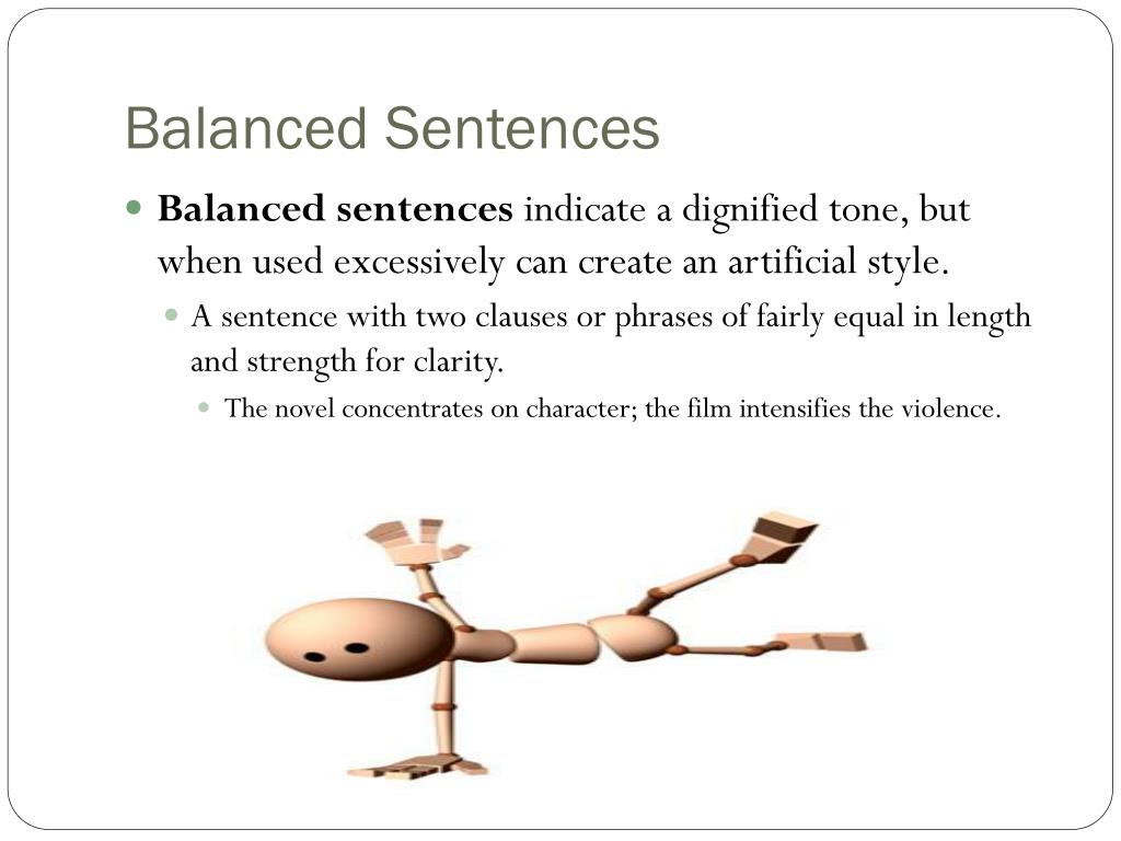 Balanced Sentences Worksheet