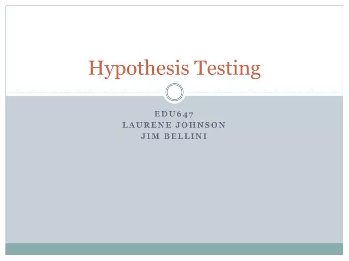 PPT - Hypothesis Testing PowerPoint Presentation, free download - ID ...