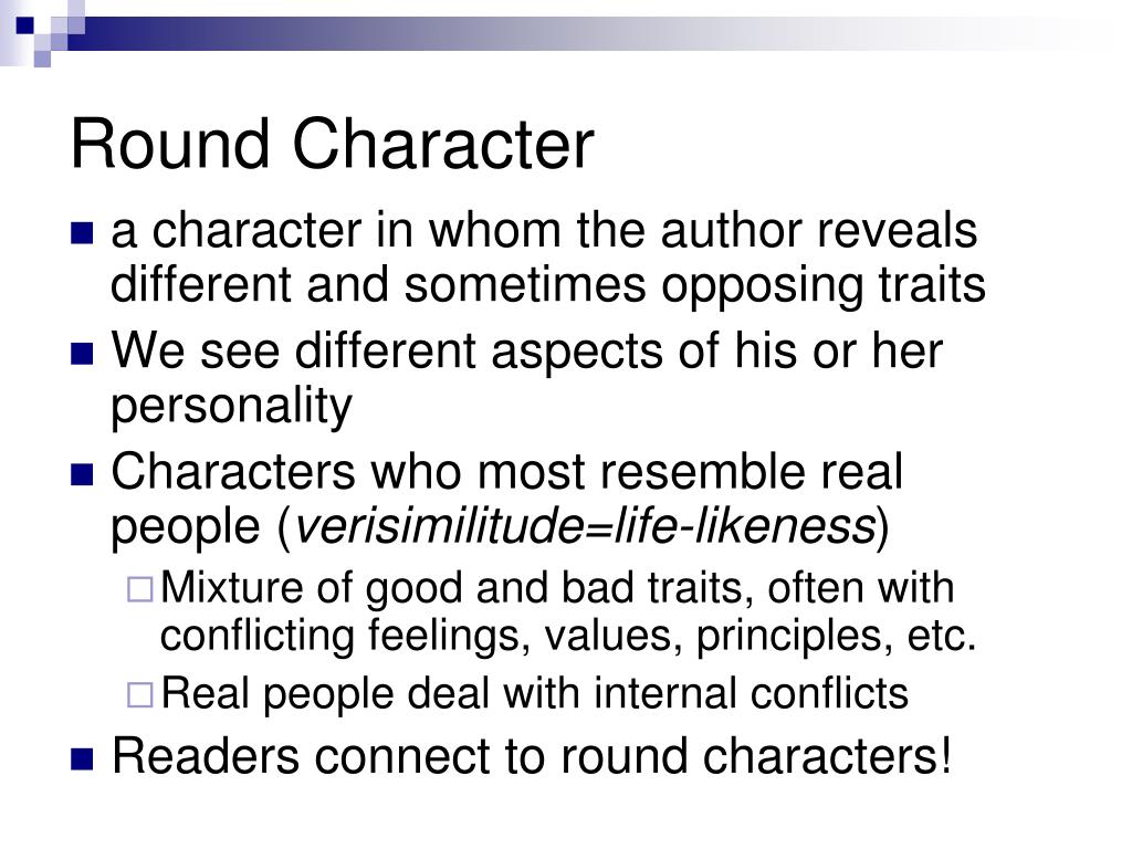 what is flat and round characters in literature