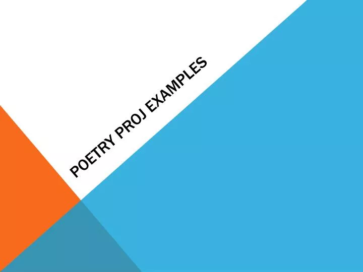 poetry proj examples n.