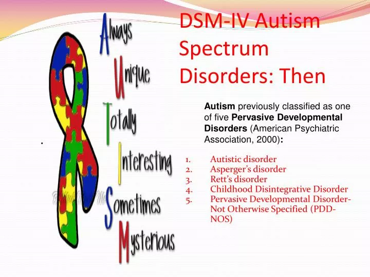 PPT DSM IV Autism Spectrum Disorders Then PowerPoint Presentation ppt-dsm-iv-autism-spectrum-disorders-then-powerpoint-presentation