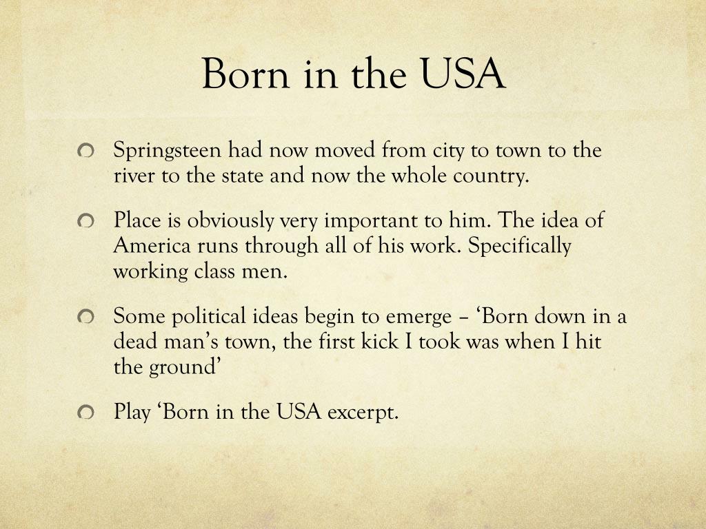 PPT - Bruce Springsteen 1949- PowerPoint Presentation, free