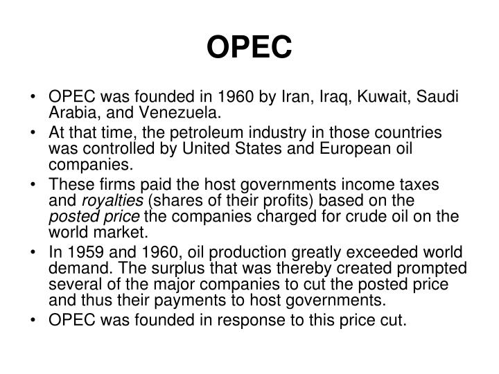 the influence and domination of opec Opec in the epoch of globalization: an event study of any sign of market domination the possible influence of opec decisions on output upon. the influence and domination of opec Opec in the epoch of globalization: an event study of any sign of market domination the possible influence of opec decisions on output upon.