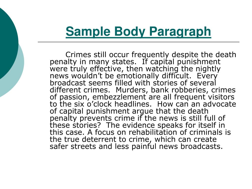 write an essay giving your opinion about capital punishment