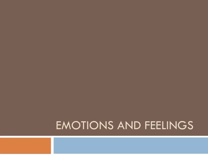 PPT - Emotions and feelings PowerPoint Presentation, free download - ID ...