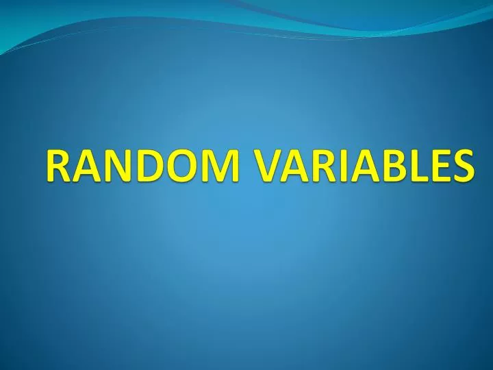 random variables n.