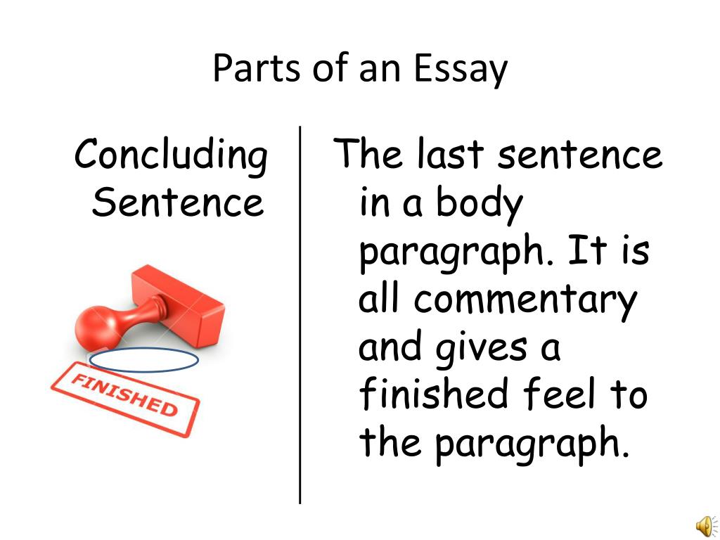 what is the first line of an essay called