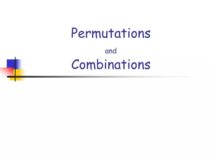 PPT Permutations And Combinations PowerPoint Presentation Free 
