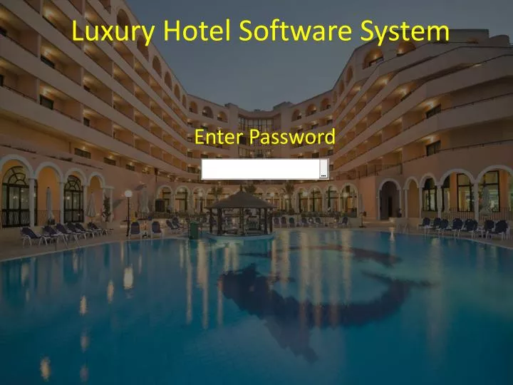 luxury hotel software system n.