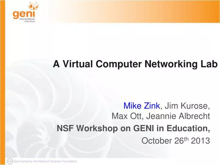 PPT A Virtual Computer Networking Lab PowerPoint Presentation, free