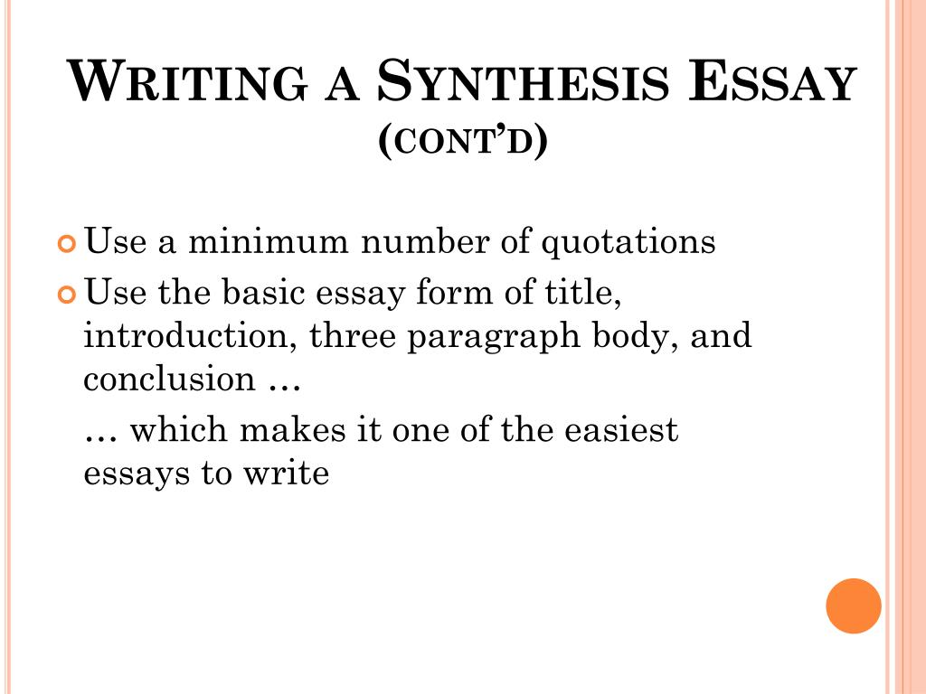 PPT - Synthesis Essay (Compare and Contrast) PowerPoint Presentation ...