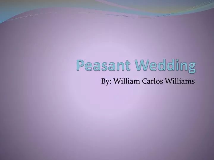 peasant wedding n.