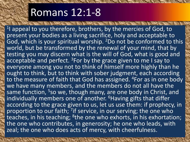 PPT Romans 12 1 8 ESV PowerPoint Presentation ID 1971406