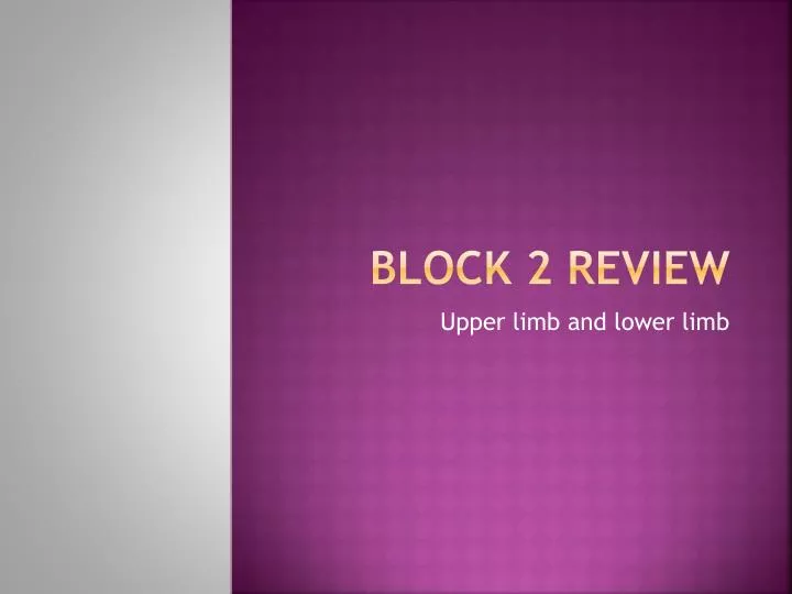 block 2 review n.