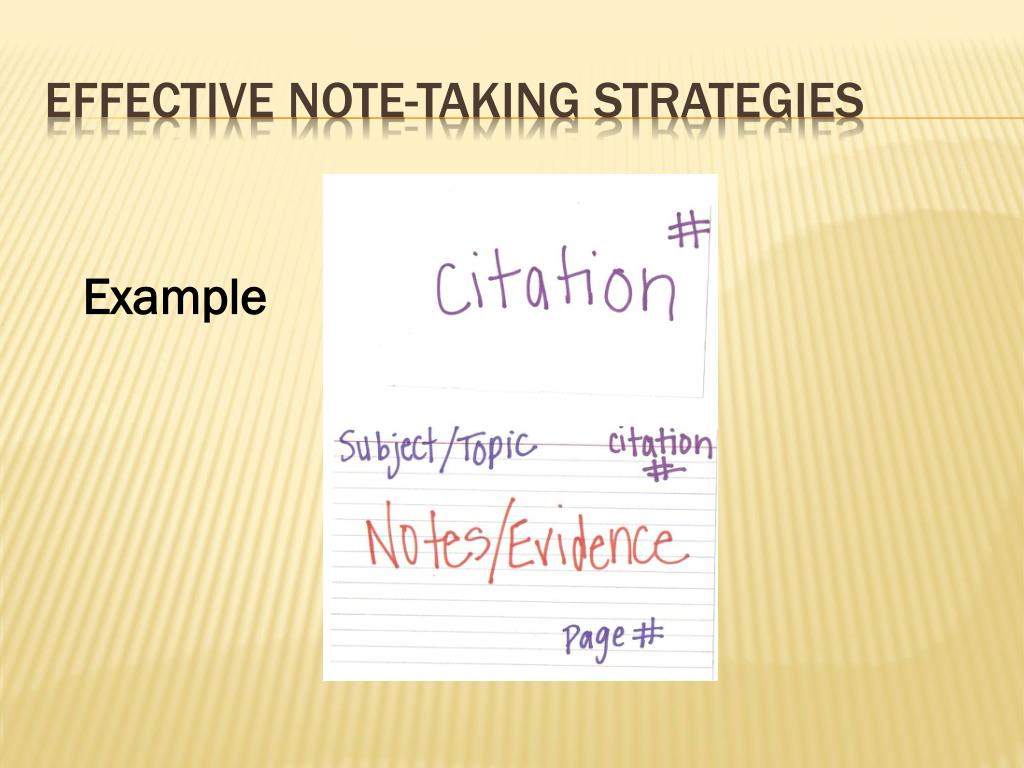 Ppt Effective Note Taking Strategies Powerpoint Presentation Free
