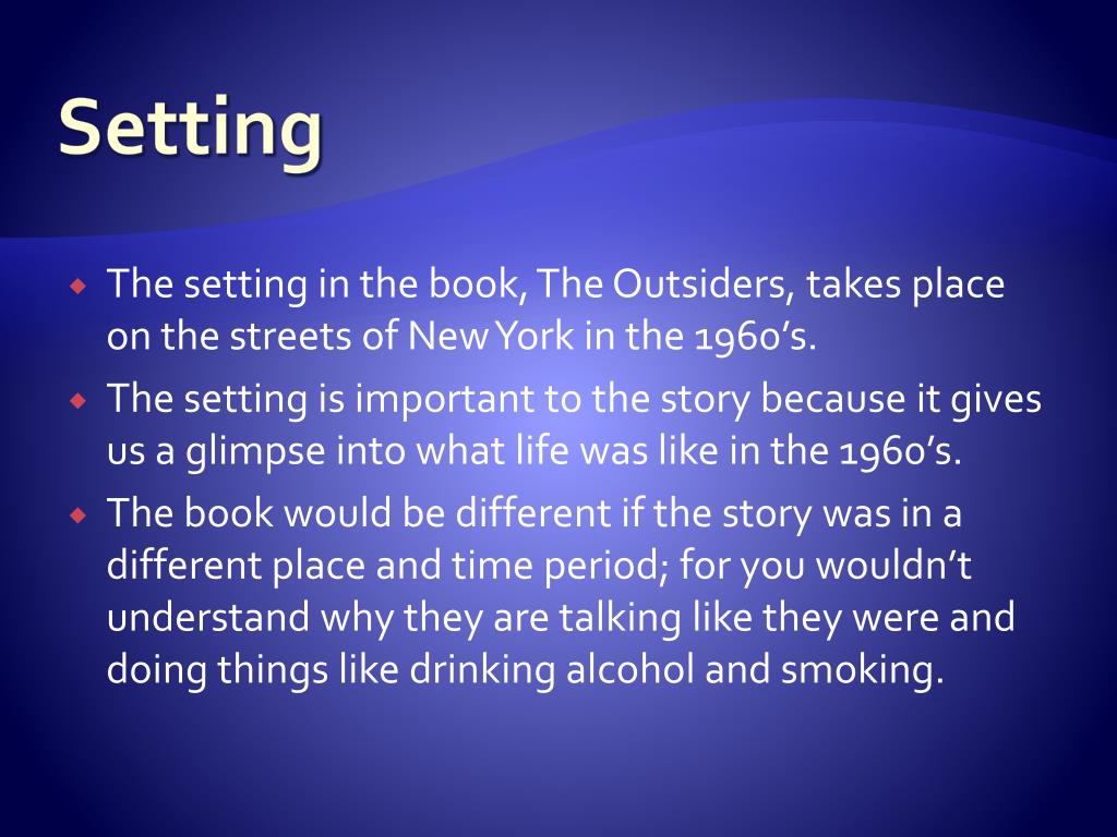Setting of the outsiders pootergold