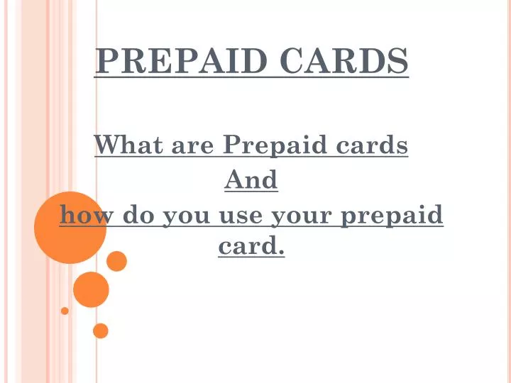 prepaid cards n.