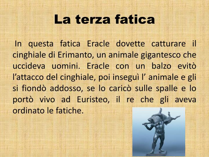 La Terza Fatica Di Eracle Versione Greco