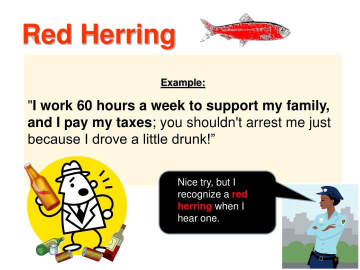 red herring fallacy real life example