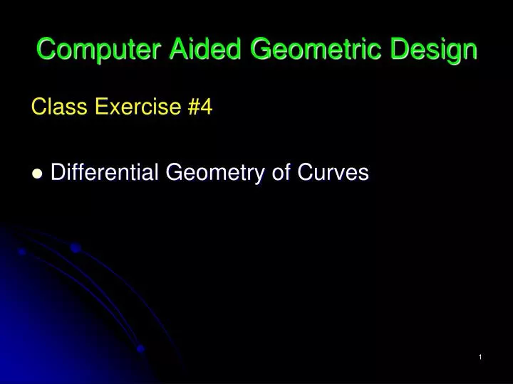 Ppt computer aided geometric design powerpoint presentation free