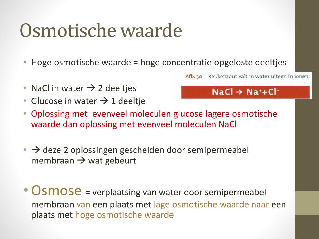 PPT - Stoffentransport tussen cellen en hun omgeving PowerPoint