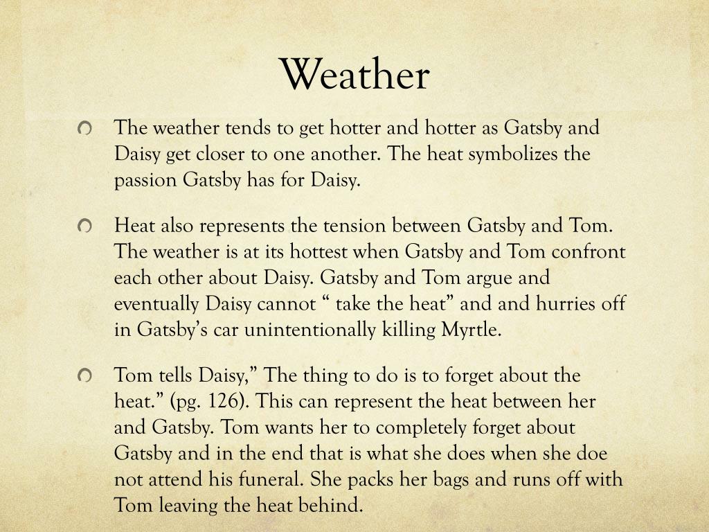great gatsby weather essay