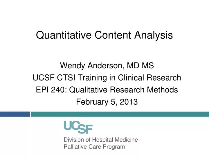 quantitative research for content analysis