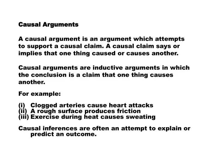 causal argument