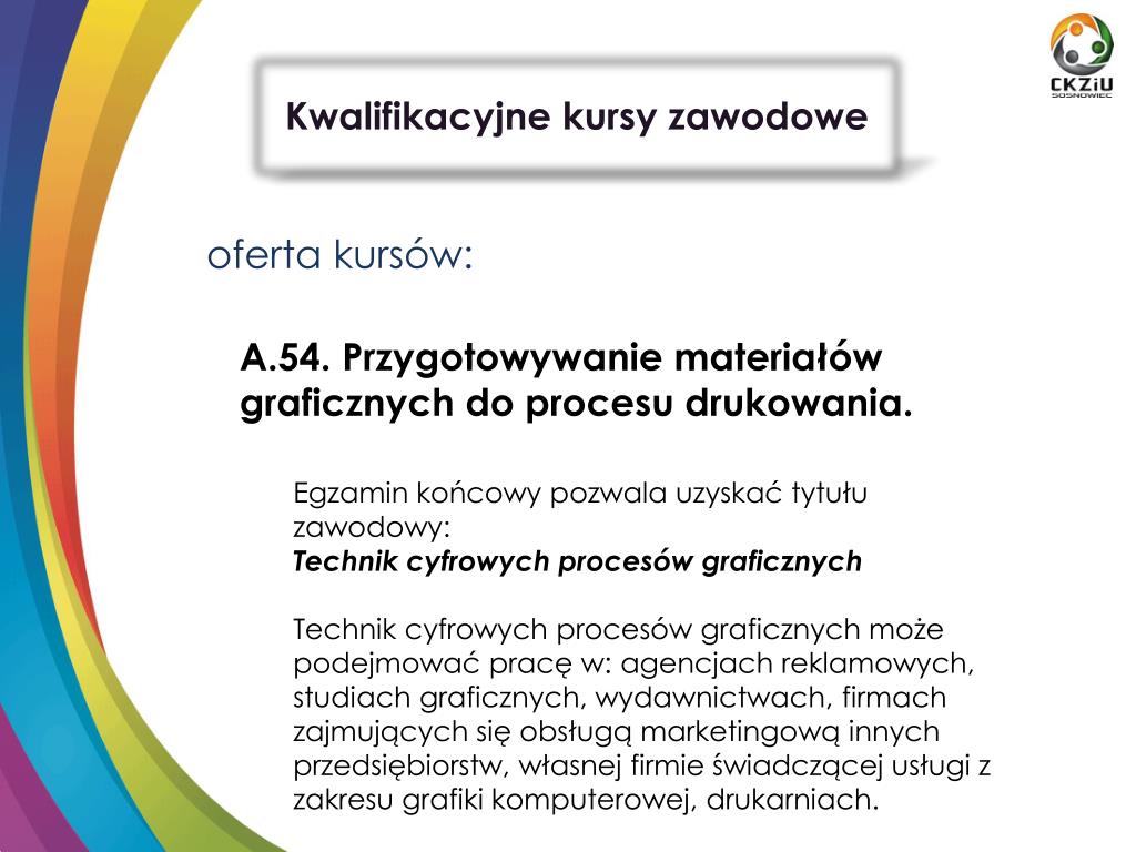 PPT - CENTRUM KSZTAŁCENIA ZAWODOWEGO I USTAWICZNEGO w Sosnowcu ul
