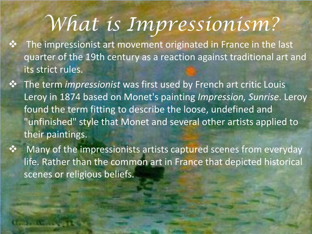 presentation on impressionism